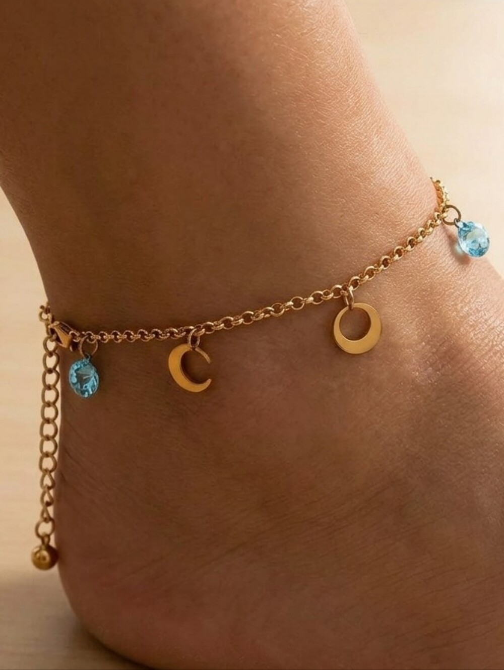 Anklet leg necklace Stainless Steel gold plated